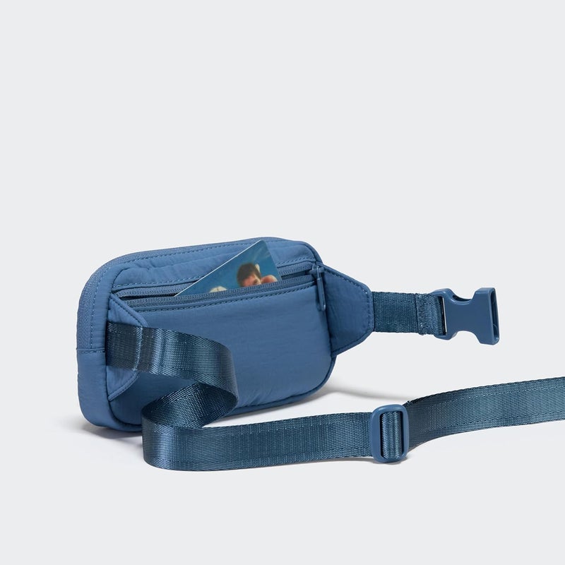 Pander Mini Belt Bag – Ultra Compact, Fits 6.7” Phone, Lipstick, Earbuds, Essentials, Small Crossbody Waist Purse, Denim Blue - Image 3